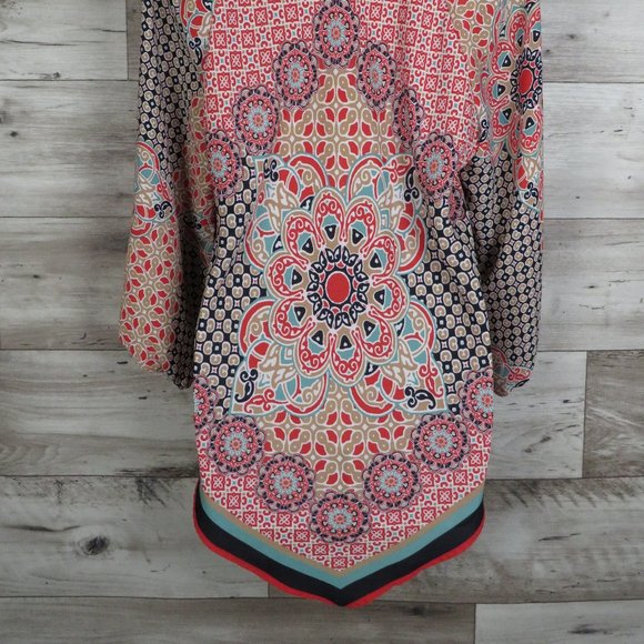 Heart‎ Soul* Women's 3/4 Sleeve V-Neck Pointed Hem Pullover Blouse~ Size X-Large - Picture 4 of 12